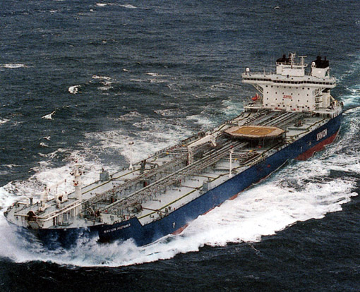 Aframax shuttle tanker, built by IZAR