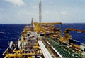 Looking forward at process plant on Tantawan Explorer during June 2001 in the Gulf of Thailand to visit FPSOs and FSOs